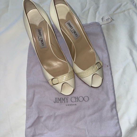 Jimmy Choo high heels! Cream with a gold buckle! - Picture 12 of 15